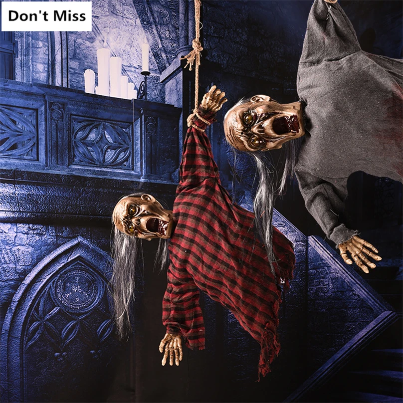 

Devil Horror Halloween Hanging Ghost Pirate Reaper Ghost Haunted House Escape Halloween Decorations Electric Halloween Ghosts