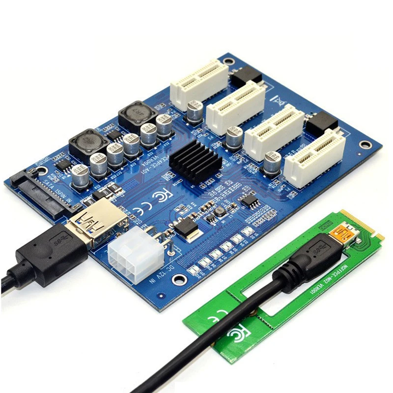 cartão adaptador de cartão 4 pci-e slot