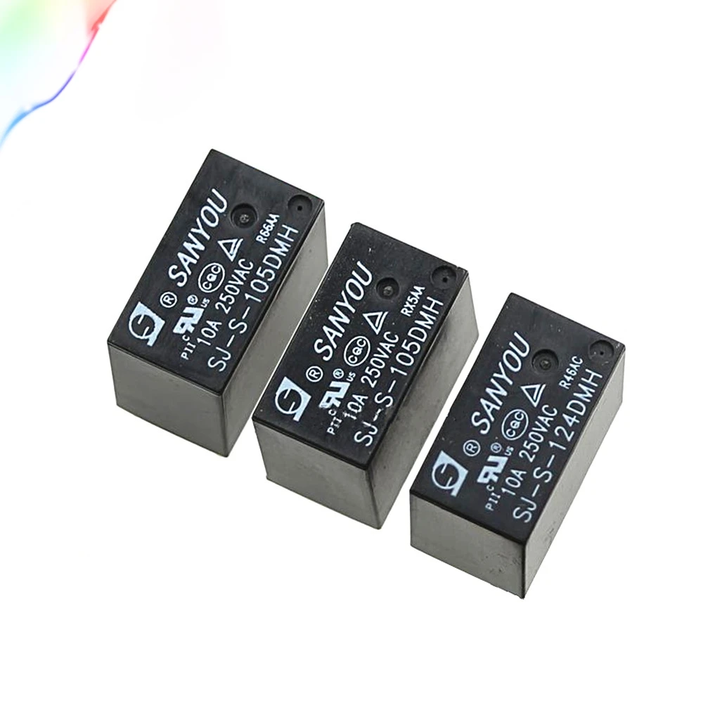 

5PCS 5V 12V 24V Power Relays DMH SJ-S- 105 112 124DMH 5V12V24V 10A 250V 4PIN NO