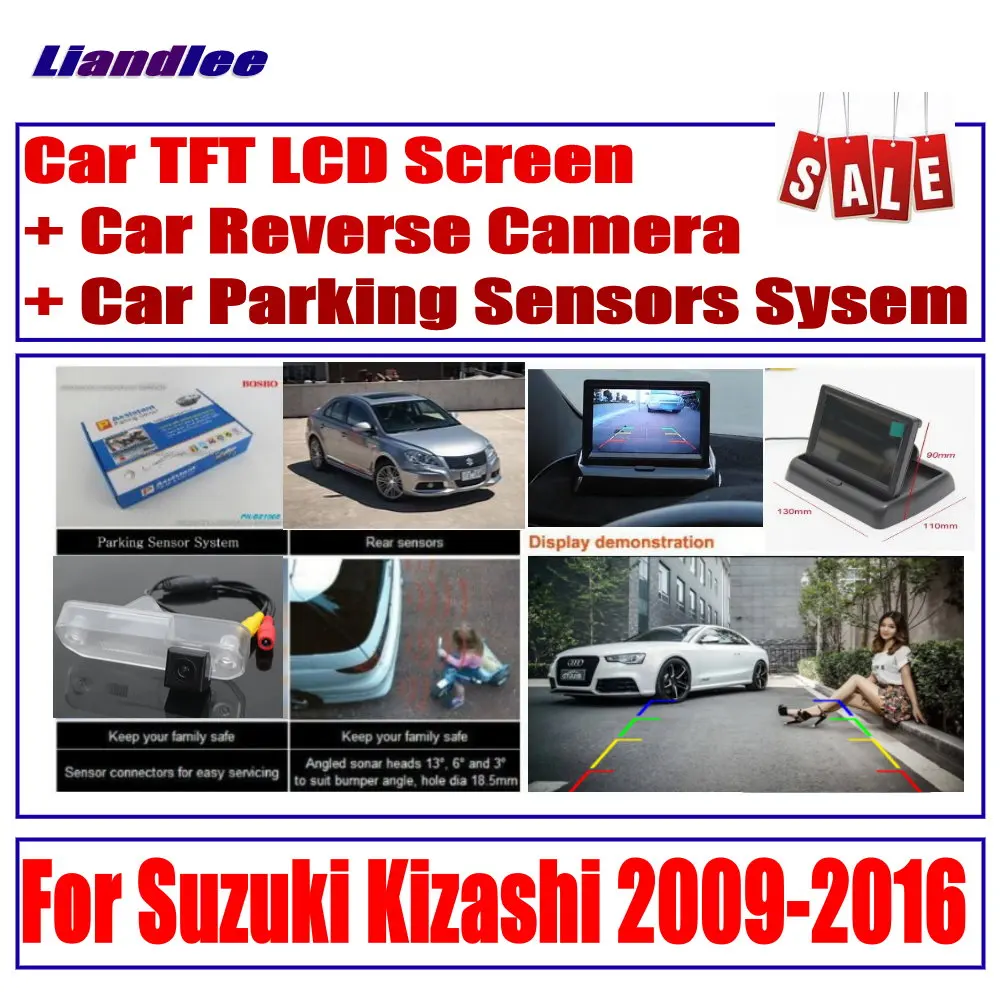 

Liandlee CCD Reverse Rear View Camera For Suzuki Kizashi 2009-2016 Digital Parking Sensors System / Car HD Monitor Display