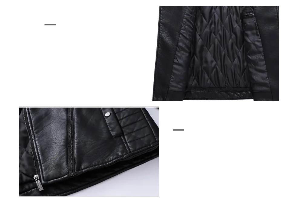 Осень зима мягкая куртка из искусственной кожи для мужчин Slim Fit мужские мотоциклетные Пальто Стенд воротник мужской Байкер куртки