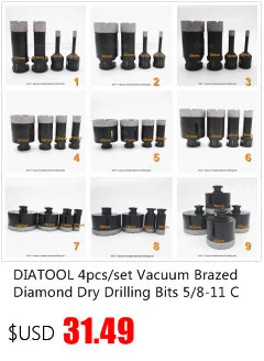 DIATOOL 2pcs 19mm Vacuum Brazed Diamond Drilling Core Bits 5/8-11 Connection Drill Bits For Ceramic Tile Granite Marble Concrete