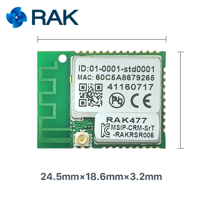 Беспроводной IoT модуль RAK477 низкая мощность маленький размер UART серийный к WIFI
