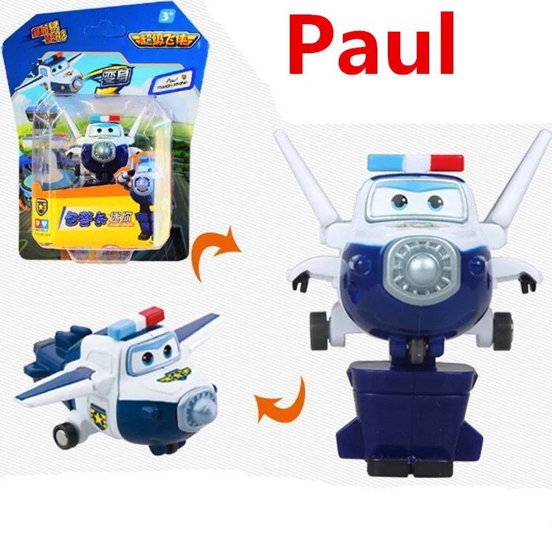 12 шт. стиль мини самолет ABS робот игрушки Фигурки Супер крыло трансформация реактивный анимация детский подарок с коробкой - Цвет: Paul