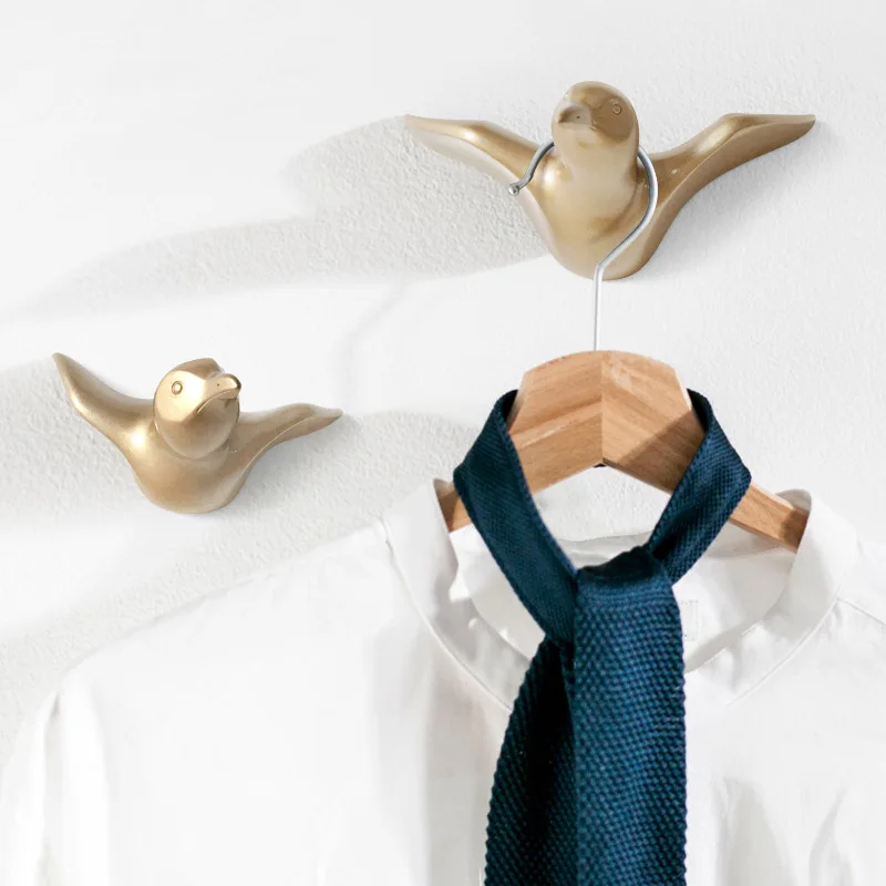 Seagull Hook Gold / White Bird Hanger Creative Clothes Cap Accessories