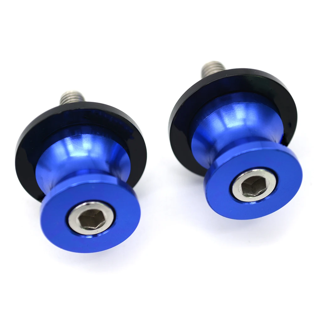 6 mm para Yamaha Yzf R1 R6 R6S Yzfr1 Yzfr6 Yzfr6S Bobinas deslizantes de brazo oscilante color negro