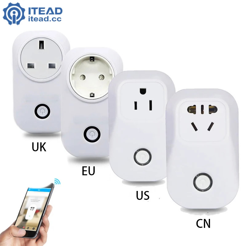 imágenes para Sonoff UE/EE.UU./REINO UNIDO Wireless WiFi Socket Temporizador 10A 2200 w fuente de Alimentación Plug Remoto IOS Android Remoto Control Inteligente del Hogar imágenes para Sonoff UE/EE.UU./REINO UNIDO Wireless WiFi Socket Temporizador 10A 2200 w fuente de Alimentación Plug Remoto IOS Android Remoto Control Inteligente del Hogar