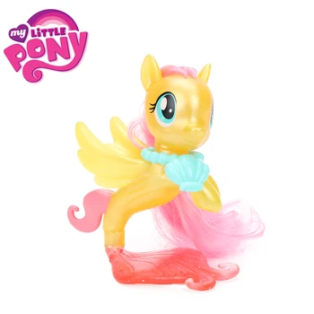 

My Little Pony the Movie Fluttershy Rarity Pinkie Pie Seapony PVC Action Figures Shiny Pony Colletion Model Dolls Gift Toy