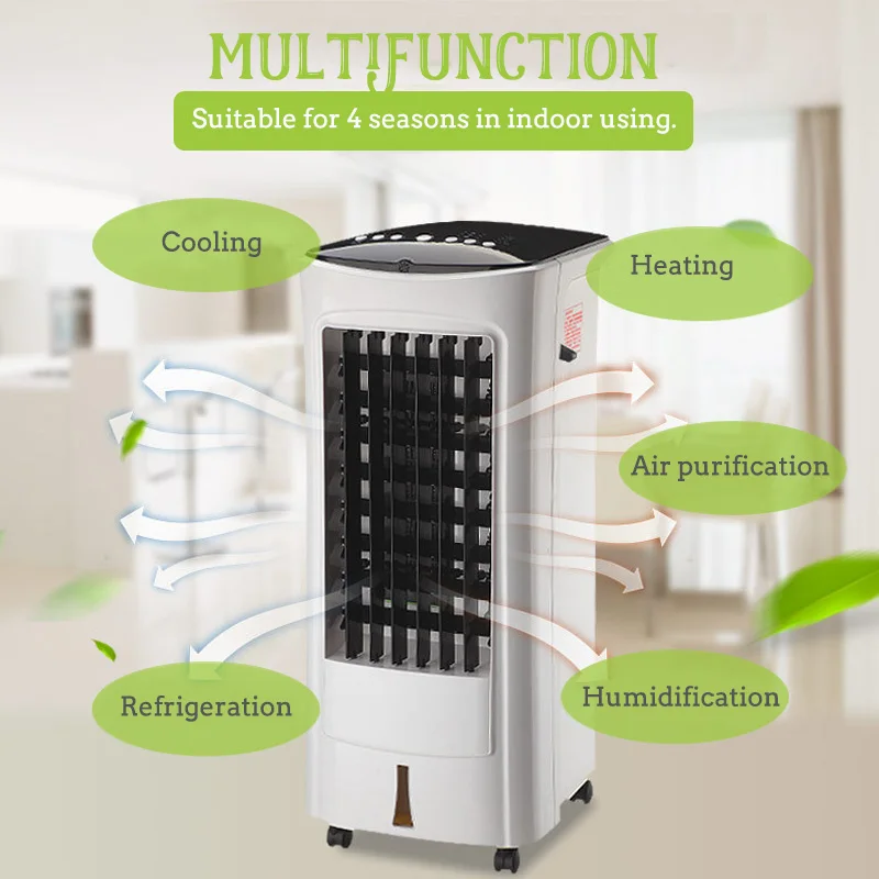 

2 In 1 Cooling Heating System Air Conditioner 5L Conditioning Fan Hum Powerful Wind Timing Humidifier Air Cooler with Remote