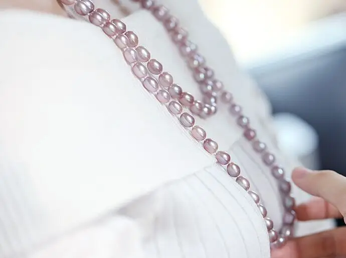 

GORGEOUS 10-11MM SOUTH SEA BAROQUE LAVENDER PEARL NECKLACE 38INCH 14KGP