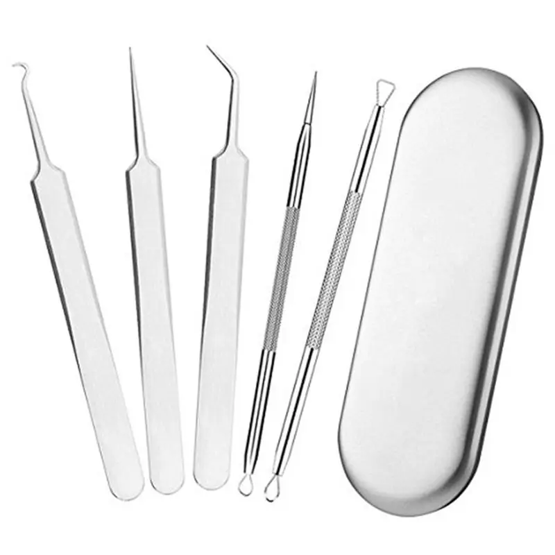 

5pcs Acne Blackhead Remover Picker Comedone Pimple Blemish Extractor Needle Awl