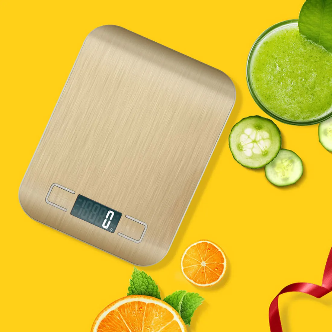 

Stainless Steel Electronic Weight 1pc 5000g/1g Digital Scale Kitchen Cooking Measure Tool LCD Electronic Bench Weight Scale Gold
