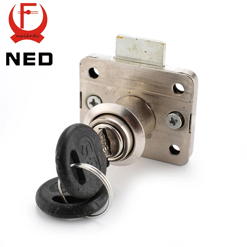 NED 101 Iron Drawer Lock Furniture Desk Locks 16mm Lock Core 22