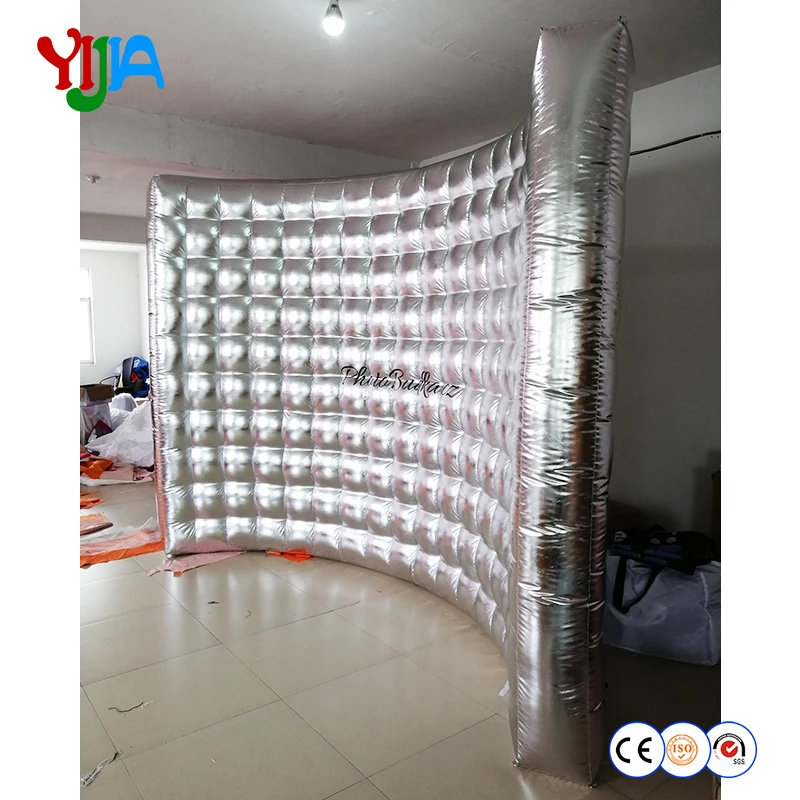 Shipping Free Total Gold Or Total Silver Inflatable Wall Photo Booth Background Inflatable Wall For Party Wedding Events