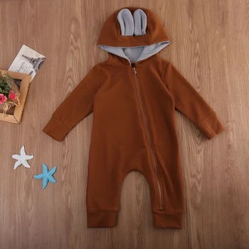 

Fashion Newborn Baby Boy Girl Winter Clothes Infant Deer 3D Ear Romper Jumpsuit Clothes Outfit