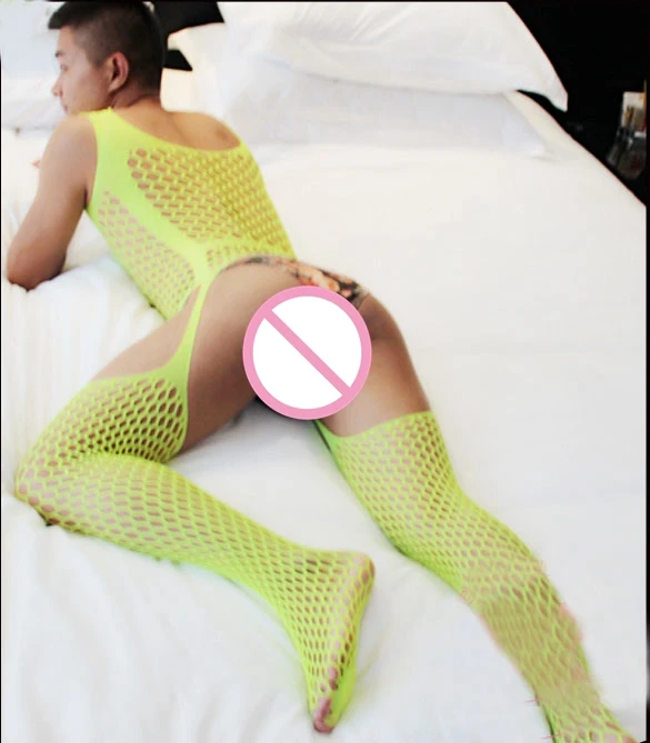 male sexy lingerie transparent open crotch bodystocking men's catsuit sexy body all wrapped hot erotic underwear bodysuit