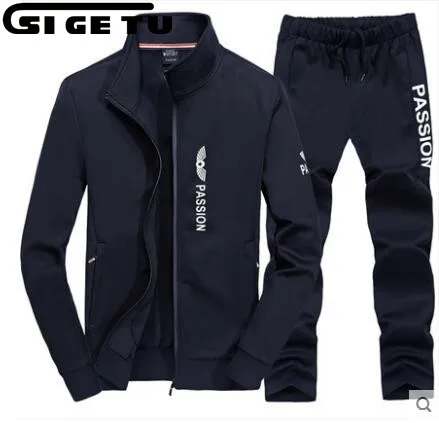 Cheap 2018 New Stand collar 3 colors 6XL Big Size Sport Suits Men Sportswear Sets Warm Gym clothing Male Running sweater 2pcs Cheap 2018 New Stand collar 3 colors 6XL Big Size Sport Suits Men Sportswear Sets Warm Gym clothing Male Running sweater 2pcs