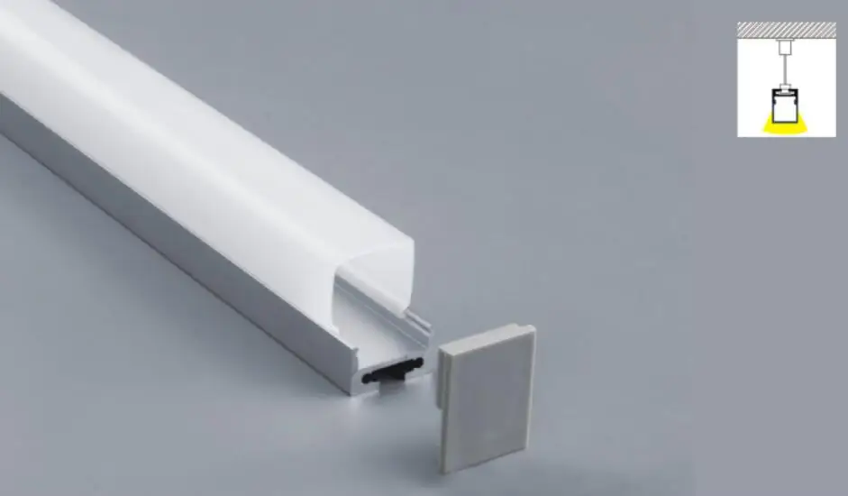 

Free Shipping 2.5m/pcs 80m/lot aluminum profile with milky or clear cover and end caps and clips for LED strip