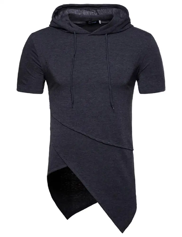 Solid Men's Summer Sweatshirts Big Size M XXL Short Sleeve Cool ...