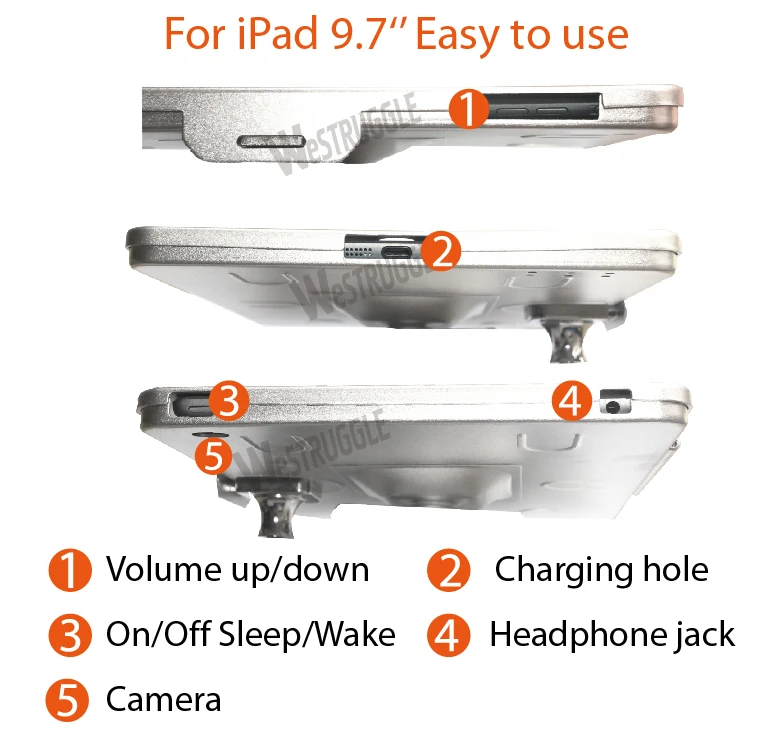 Подставка для iPad Air 9,7, надежное настенное крепление, дисплей, складной выдвижной держатель, рама, корпус, Противоугонный замок, настенная подставка