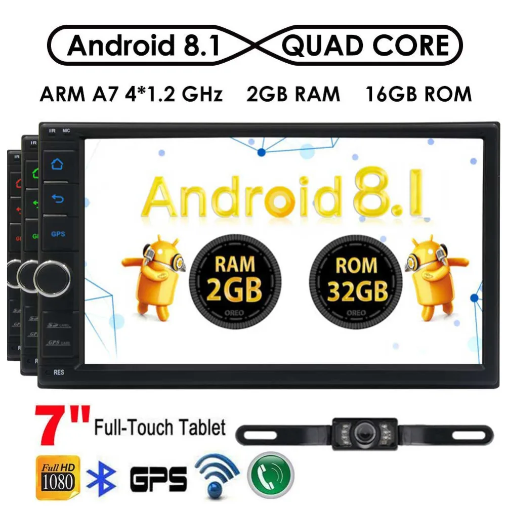 Touch Screen Android 8.1 Audio Radio Receiver Support GPS Navigation WiFi 3G 4G Mirror AM FM RDS OBD2 USB TF 1080P EQ | Автомобили и