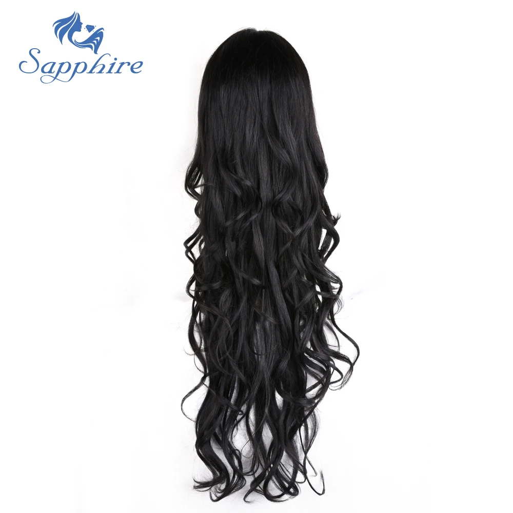 Sapphire Remy Human Lace Wigs 32'' Lace Frontal Wig Longest length For