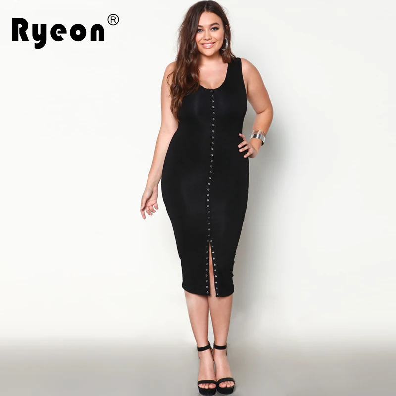 Ryeon Bodycon Sexy Sundress 2017 Summer Women Autumn Dresses Big Sizes
