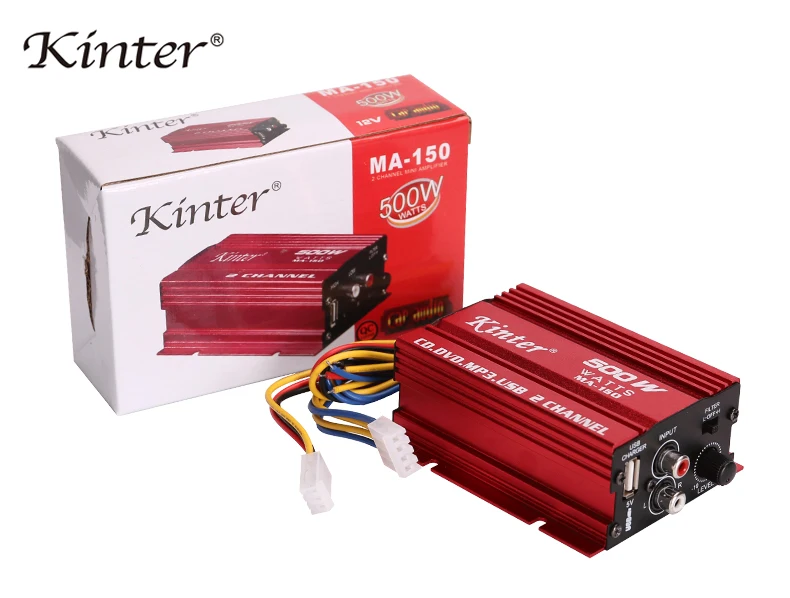 kinter MA-150 Stereo Audio Amplifier 2channel 20W DC 12V Clear Sound For Car and Motorcycle etc