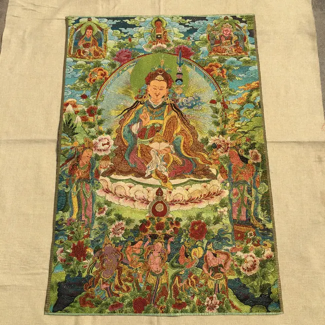 Тибетская шелковая вышивка танка Гуаньинь bodhisattva/2|bodhisattva|tibet |