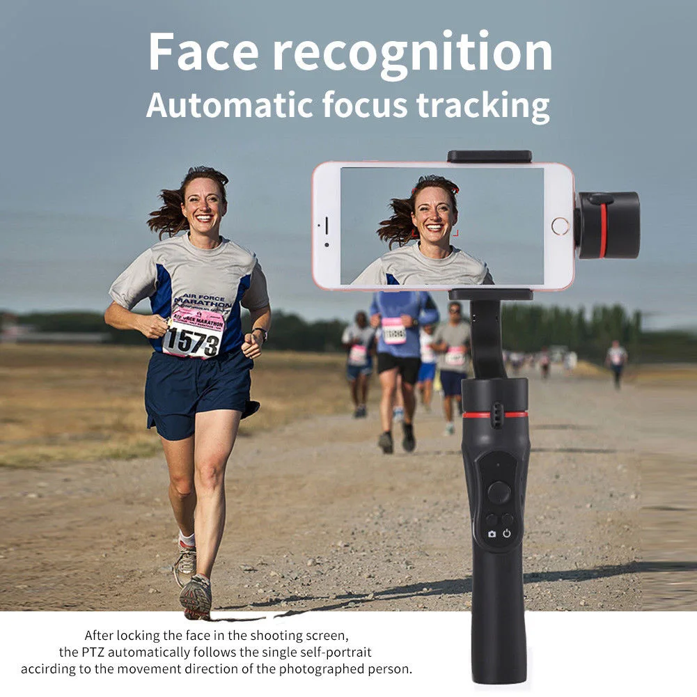 

Newly Handheld Mobile Phone Gimbal Stabilizer Bluetooth 360 Degree Panoramic for Photography DC128