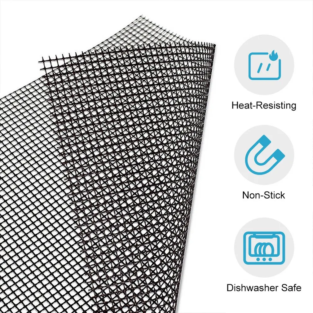 

Environmentally friendly non-stick Teflon barbecue mesh pad cooking outdoor grid round barbecue pad rectangular barbecue pad