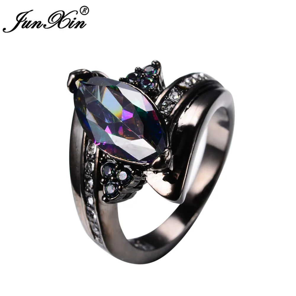 Aliexpress com Buy JUNXIN Female Horse  Eye Rainbow Ring  