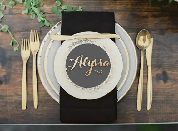 

Name Place Setting - Wood Place Name - Wood Wedding Place Setting