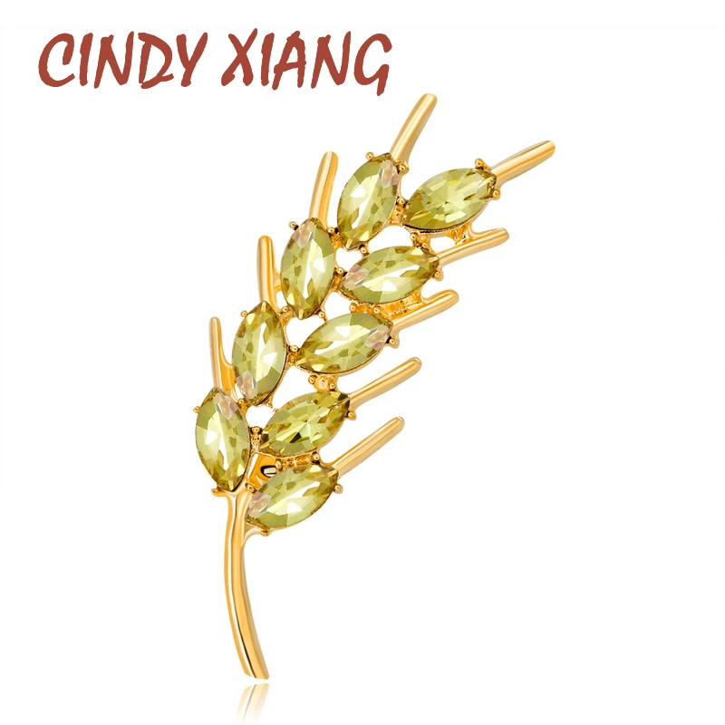 

CINDY XIANG Gold Color Wheat Brooches for Women and Men Fashion Plant Brooch Pin Wedding Coat Accessories High Quality New 2018