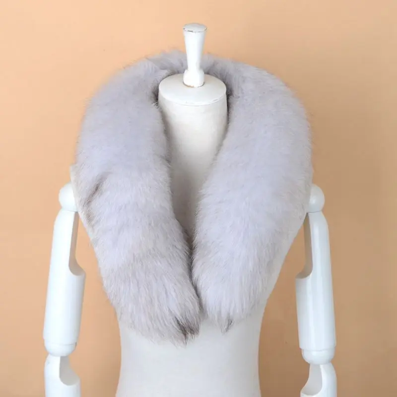 

NGSG 100% Fox Tail 80-100CM Genuine Fur Fox Scarf Men Lady Adjustable Real Fur Ring Collar Gold Red Fox Scarves