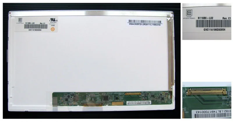 

N116B6-L02 N116B6 L02 LED Display Matrix for Laptop 11.6" 40Pin 1366X768 HD Glossy Glare LCD Screen Replacement