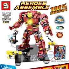 DR. TONG SY1041 1530 шт строительные блоки кирпичи супергерой Железный человек Анти-Халк набор модель детских игрушек DIY Развивающие игрушки