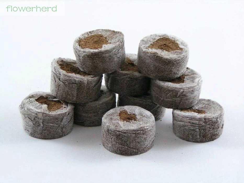 50 Pieces Jiffy 7C Coir Pellets 20x13 MM Coco Pellets for Bedding