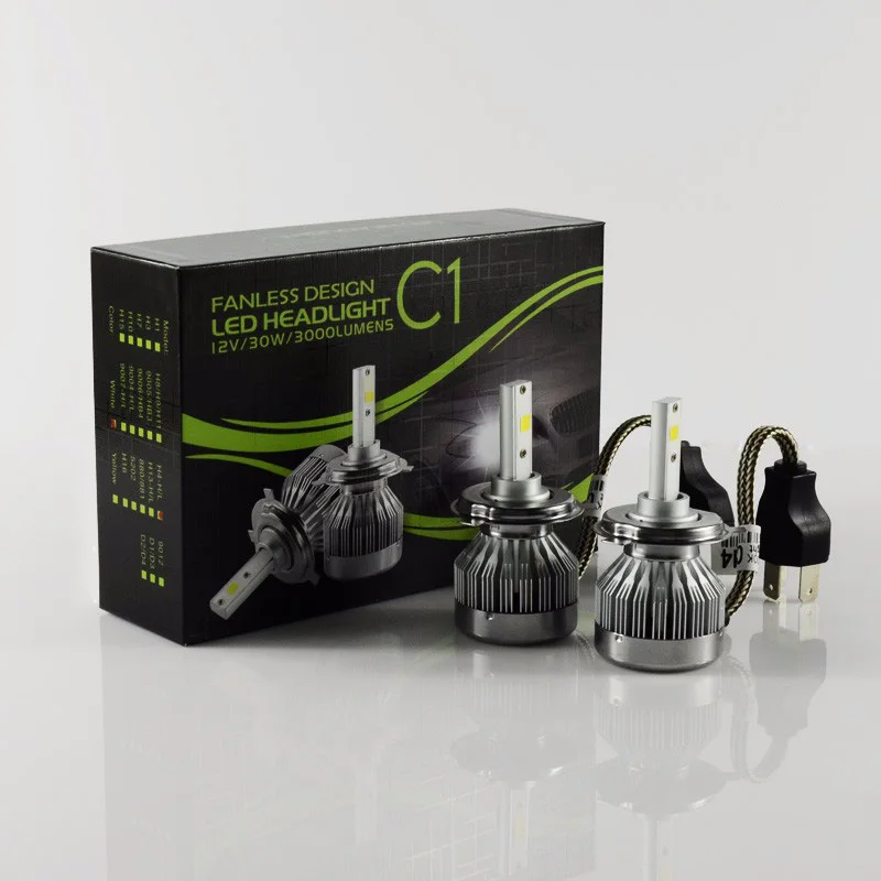 LED H4 автомобиля Фары для 60 Вт 6000lm/set автомобилей Лампочки H4/HB2 9004 9007 Привет/Lo луч