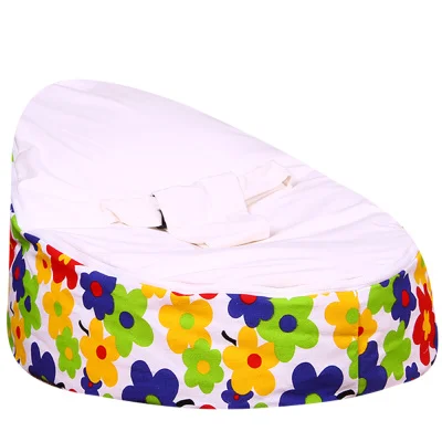 Levmoon средний синий Сливовый цветок Bean мешок стул детская кровать для сна портативный складной детский диван Zac без наполнителя - Цвет: T3