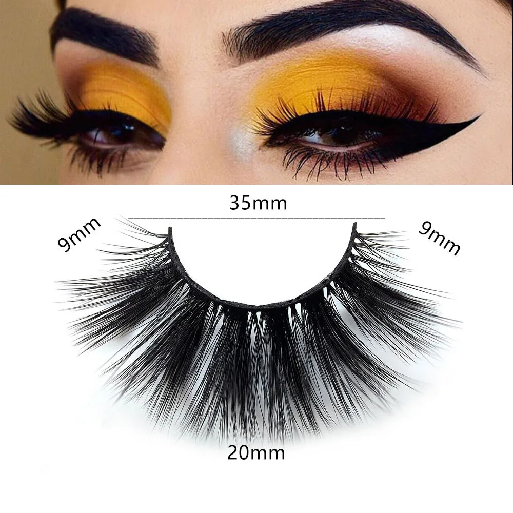 

NEW 3D Mink Hair False Eyelashes Wispy Cross Eye Lashes Fluffy Handmade Extension Mink Eyelashes