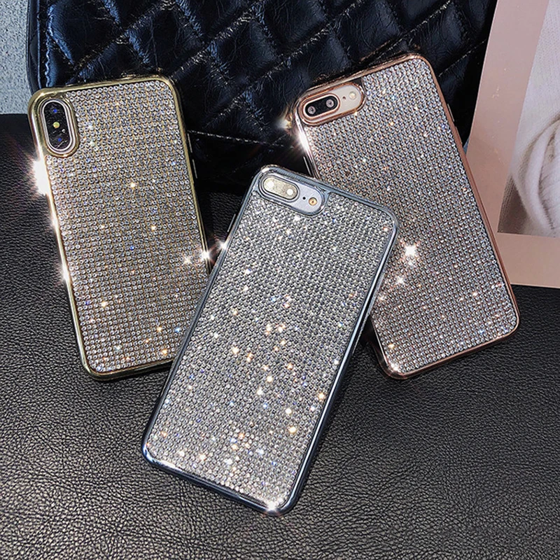 بلينغ حجر الراين جراب هاتف ل iphone XS ماكس XR X حقيبة لهاتف أي فون 6 s 6 8 7 زائد غطاء الأزياء Gilitter لينة حالات كابا بلينغ حجر الراين جراب هاتف ل iphone XS ماكس XR X حقيبة لهاتف أي فون 6 s 6 8 7 زائد غطاء الأزياء Gilitter لينة حالات كابا