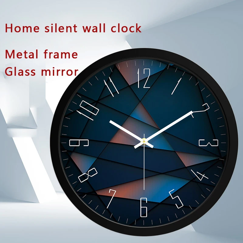 

12 Inches Galaxy Clock Living Room Modern Clock Metal Quartz Clock Bedroom Mute Personalized Wall Clock Abstract Wall