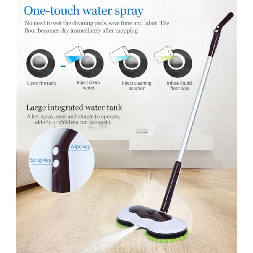 

Electric Wet and Dry Type Mopping Waxing Machine Chargeable Floor Mops