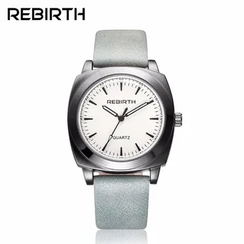 

2017 New Fashion Men Watches REBIRTH Luxury Brand Genuine Leather Quartz Male Wristwatches Waterproof Casual Clock montre homme