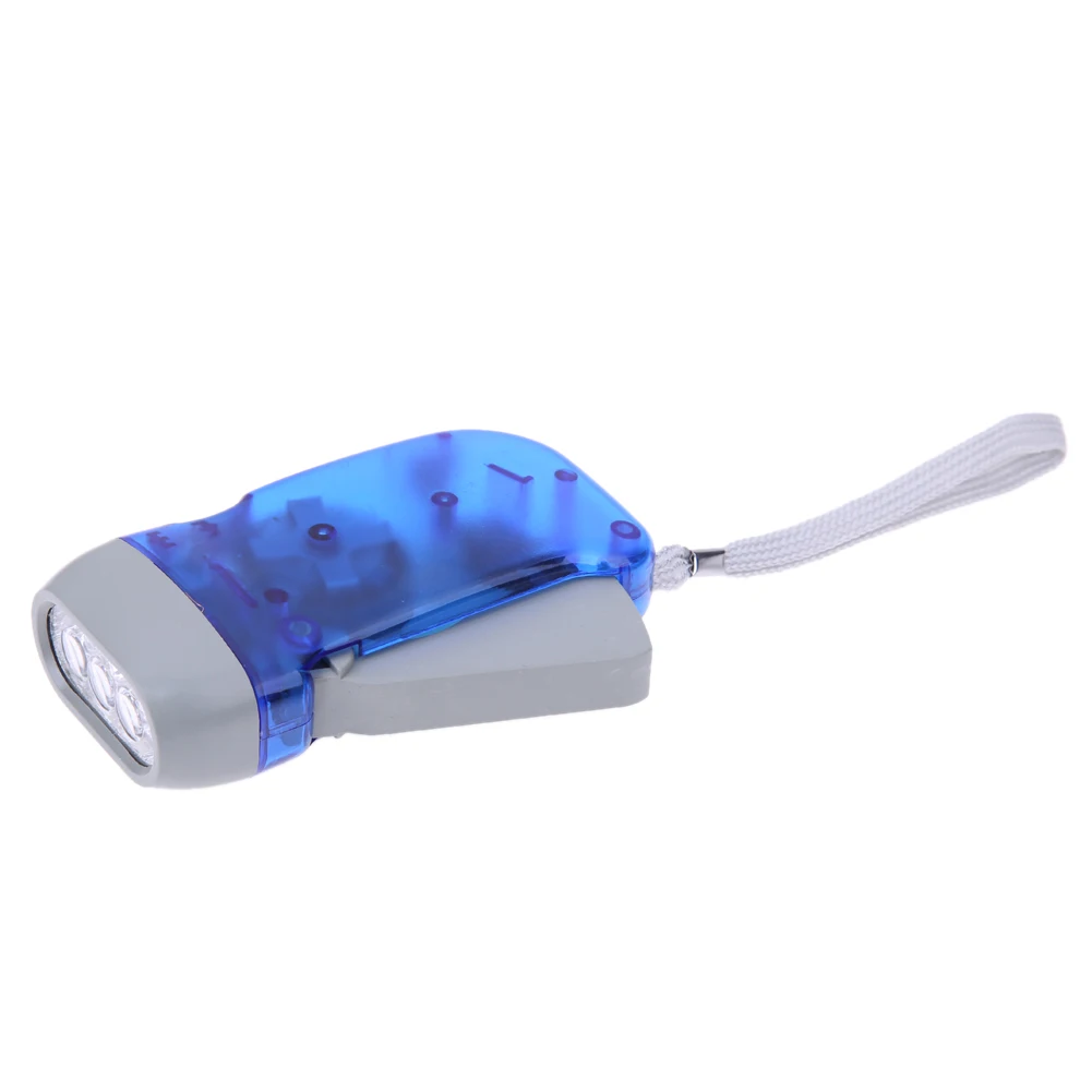 

D1U# Hand Press Flashlight Torch No Battery 3 LED New New Arrival Promotion