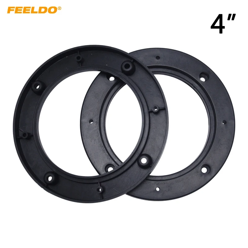 

FEELDO 1pair 4"Universal Car Stereo Audio Solid Speaker Spacer Adapter Hold Refitting Mat for All Cars Anti-Slip Mat #HQ5607-4