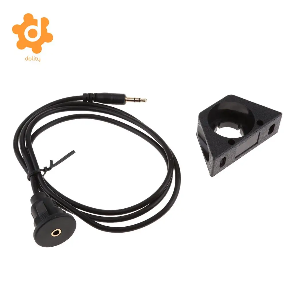 Male to Female 3.5mm AUX Extension Flush Panel Mount Cable for Boat 1 Meter
