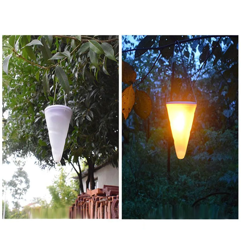 2019 Горячее предложение, новый солнечный уличный садовый пейзаж, ночные светильники, подвесной светильник в форме дерева, конус, 12