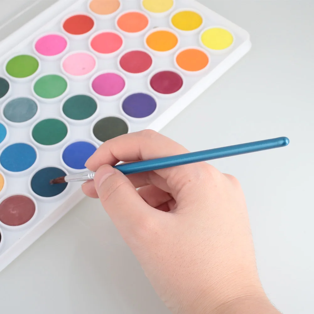 

Pigment Paints Set Brush Pen Artist Graffiti Painting Student Drawing Portable Crafts Stationery Art Supplies Watercolors